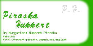 piroska huppert business card